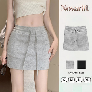 Nova-Váy giản dị Váy dây rút trơn dành cho nữ chân váy ngắn quấn hông gợi cảm dành cho nữ