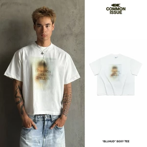 Áo Thun Form Boxy "BLUHUD” Chất Vải Cotton Premium 2 Chiều 240gsm Hiệu Ứng Mài Rách Unisex Nam Nữ | Common Issue