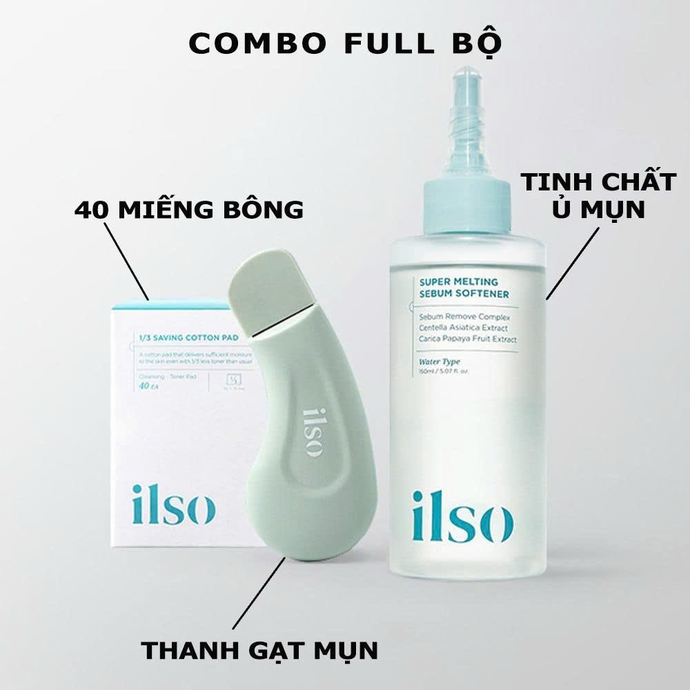 Ủ Mụn Ilso Đầu Đen Làm Mềm Sợi Bã Nhờn Ilso Sebum Super Melting Serum Softener 150ml