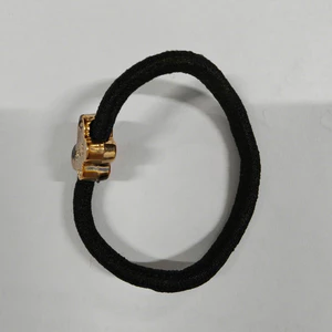 Chun cột tóc thun gân phối charm tròn vintage nữ