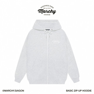 MARCHY - Basic Zip-up Hoodie - Áo khoác dây kéo