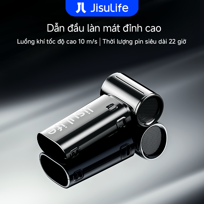 【Mới】Quạt cầm tay mạ điện JisuLife 9S mini gió mạnh pin bền nhẹ dễ mang theo dùng văn phòng du lịch ngoài trời
