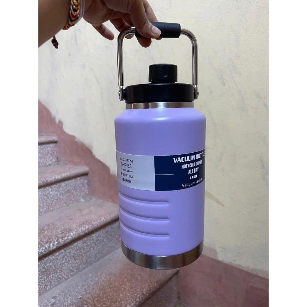 Bình Giữ Nhiệt BOTTLE Dung Tích Lớn 2000ml/1500ml inox 304 CÓ quai sách KHÔNG ỐNG HÚT