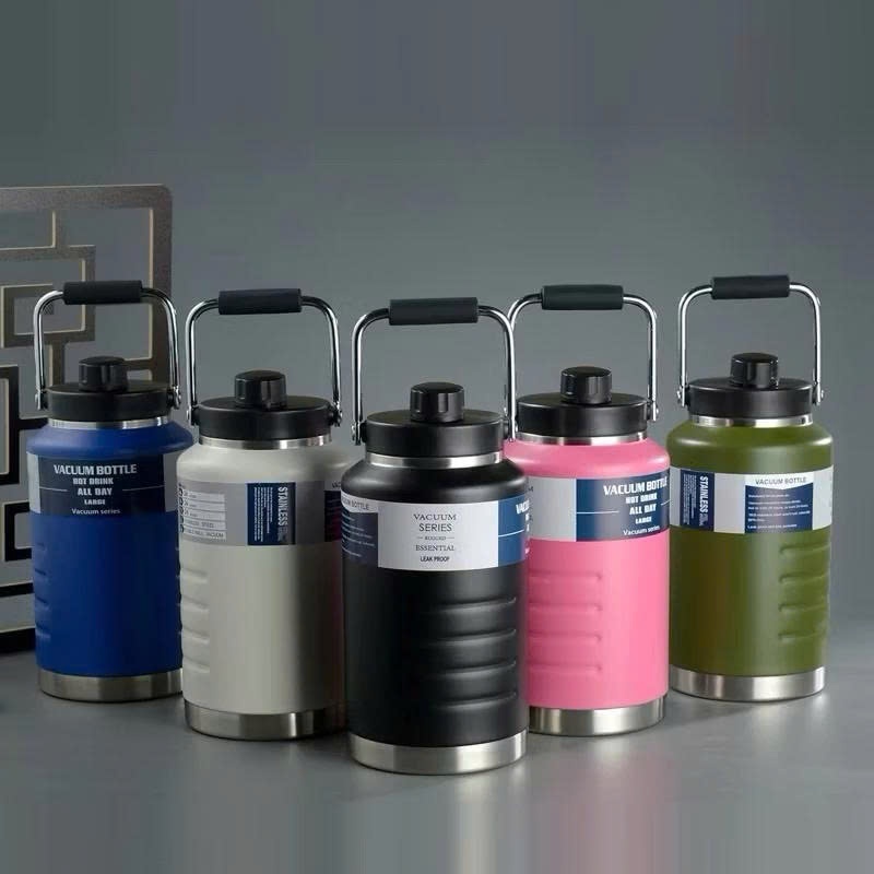 Bình Giữ Nhiệt BOTTLE Dung Tích Lớn 2000ml/1500ml inox 304 CÓ quai sách KHÔNG ỐNG HÚT