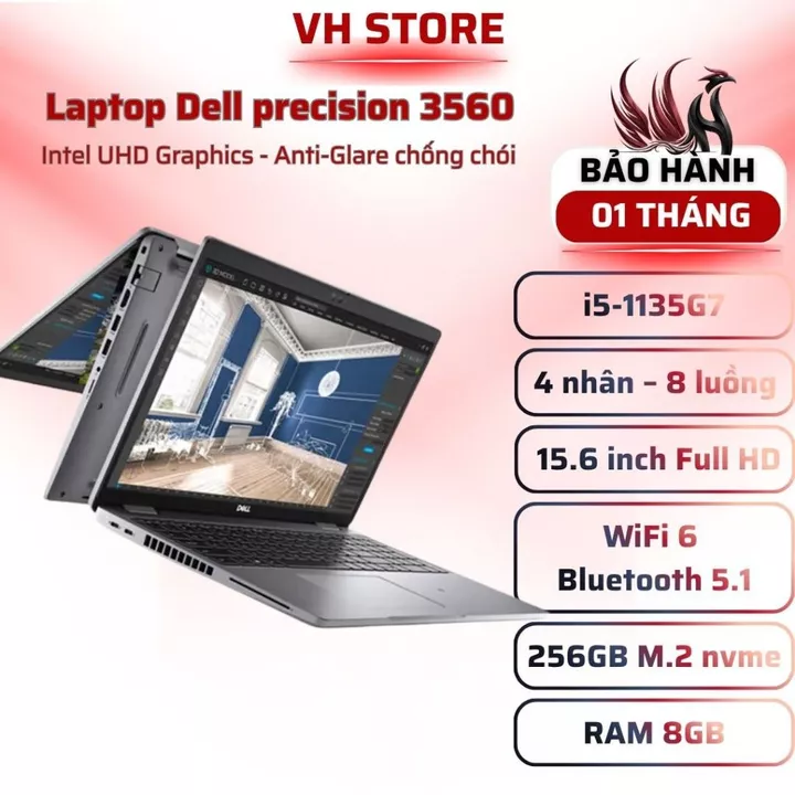 LAPTOP DELL PRECISION 3560 i5-1135G7 – MÁY TÍNH VĂN PHÒNG l VH STORE