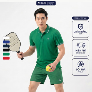 Áo Polo Nam Winfit chất vải thể thao 87% Nylon mềm mịn, co giãn, Form Regular thoải mái, họa tiết bo viền WPL002