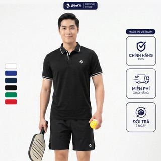 Áo Polo Nam WINFIT WPL002 Form Regular Hoạ Tiết Bo Viền - Vải Thể Thao Cao Cấp Thấm Hút, Mềm Mịn, Chống Nhăn WPL002