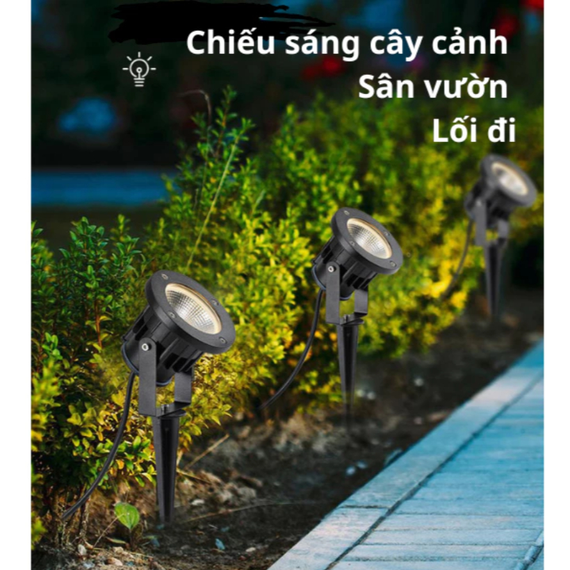Đèn rọi cây chiếu sáng cây cảnh 12w 220v vỏ thép trang trí sân vườn tiểu cảnh kháng nước ngoài trời