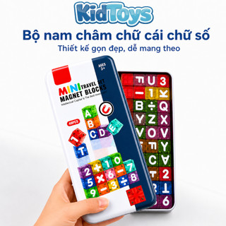 Bộ Nam Châm Chữ Cái Chữ Số Kidtoys 40 Chi Tiết - Đồ Chơi Giáo Dục Kèm Hộp Sắt Cho Bé Học Chữ Và Số