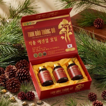 Tinh dầu thông đỏ Hàn Quốc phòng chống đột quỵ giảm cục máu đông,phòng ngừa tai biến mạch máu não,giảm mỡ máu [90 viên]