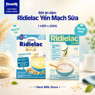 Bột Ăn Dặm Vinamilk Ridielac (Hộp giấy 200g - Bao Bì Mới)