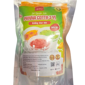 Set nguyên liệu làm Panna Cotta mix 3 vị ổi hồng, kiwi, đào 15 hũ (siêu sốt)