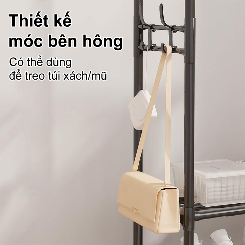 𝐎𝐥𝐢𝐟𝐞 Kệ Đựng Đồ Đa Năng Mẫu Mới Kệ Để Giày Dép Công Suất Lớn Xào Đồ Treo Quần Áo Có Bánh Xe Giá Để Giày Và Mũ