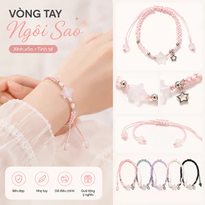 Vòng tay dệt đôi dễ thương điều chỉnh được cho mọi vóc dáng ✨