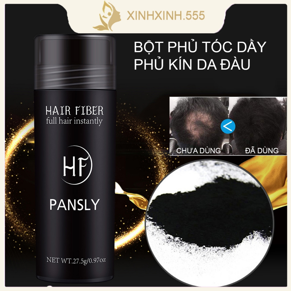Bột phủ tóc hói dạng sợi dầy nhanh chống,dầy phủ tạm thời,Che Khuyết Điểm Chân Tóc tự nhiên,phủ bạc,tóc thưa,gãy,rụng