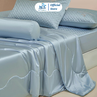 Bộ chăn ga gối lụa băng MARK SIGNATURE M2T BEDDING - gồm 1 ga giường, 2 vỏ gối nằm, 1 vỏ gối ôm và 1 chăn hè chần bông