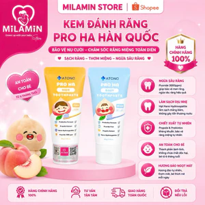 Kem đánh răng lợi khuẩn PRO HA ATONO2, Bảo vệ nướu và men răng toàn diện, phòng ngừa sâu răng cho bé từ sơ sinh (50g)