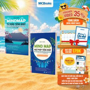 Sách - Combo Mindmap Tiếng Nhật Từ vựng và Ngữ Pháp qua sơ đồ tư duy
