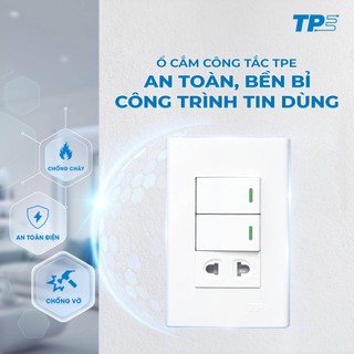 Mặt Nổi 3 - Ổ Cắm Điện 2 Công Tắc 1 Ổ Cắm, 2 Ổ Cắm 1 Công Tắc TPE - MN3/2CT1OC - MN3/1CT2OC
