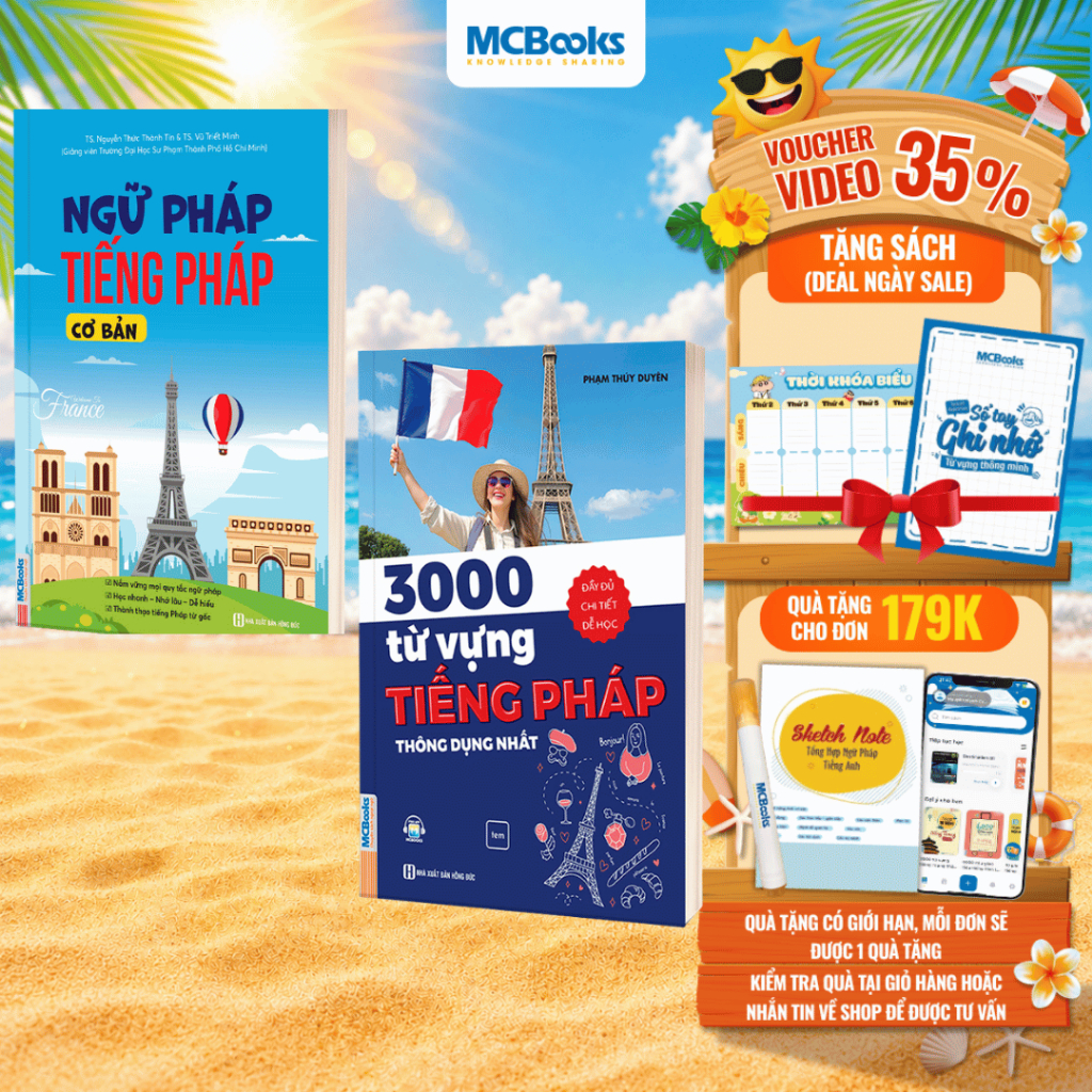 Sách - Combo Tự học tiếng Pháp cho người mới bắt dầu - Lẻ/combo