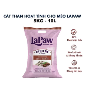 Cát vệ sinh cho mèo than hoạt tính Lapaw bao 10L [5kg]