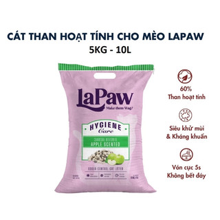 Cát vệ sinh cho mèo than hoạt tính Lapaw bao 10L [5kg]