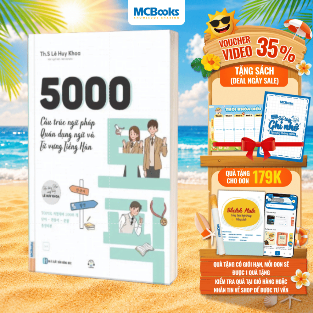 Sách - 5000 Cấu Trúc Ngữ Pháp Quán Dụng Ngữ Và Từ Vựng Tiếng Hàn