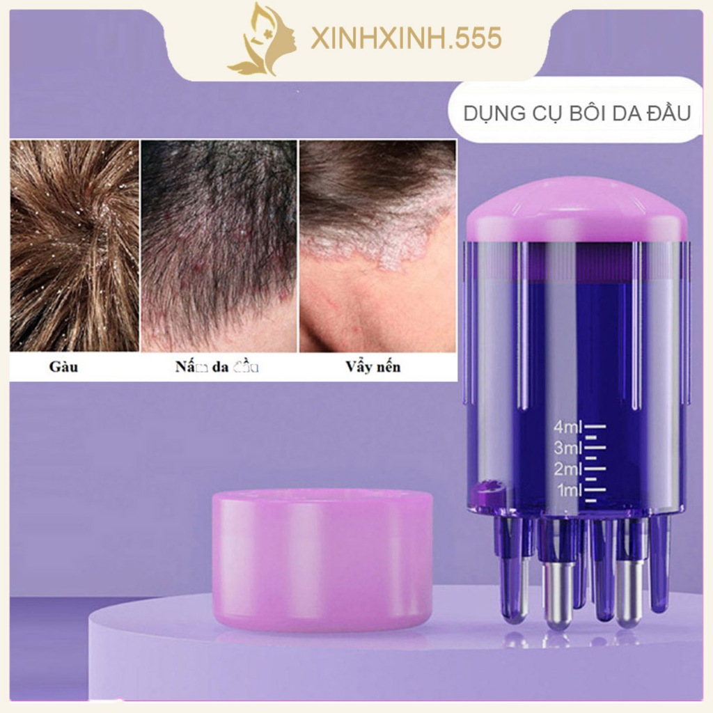MINO dụng cụ bôi thuốc da đầu masage, nam nữ lượt tinh dầu, điều trị da đầu dễ dàng, không cần dùng tay,như truyền thống