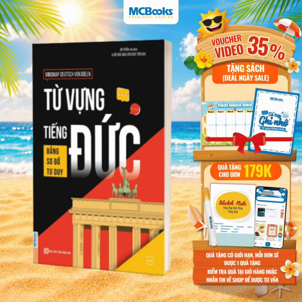 Sách - Mindmap Deutsch Vokabeln - Từ vựng Tiếng Đức bằng sơ đồ tư duy