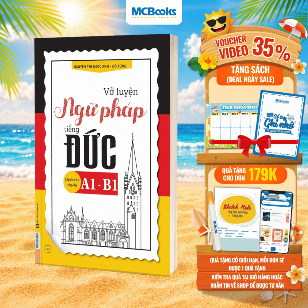 Sách - Vở luyện ngữ pháp tiếng Đức dành cho cấp độ A1 - B1