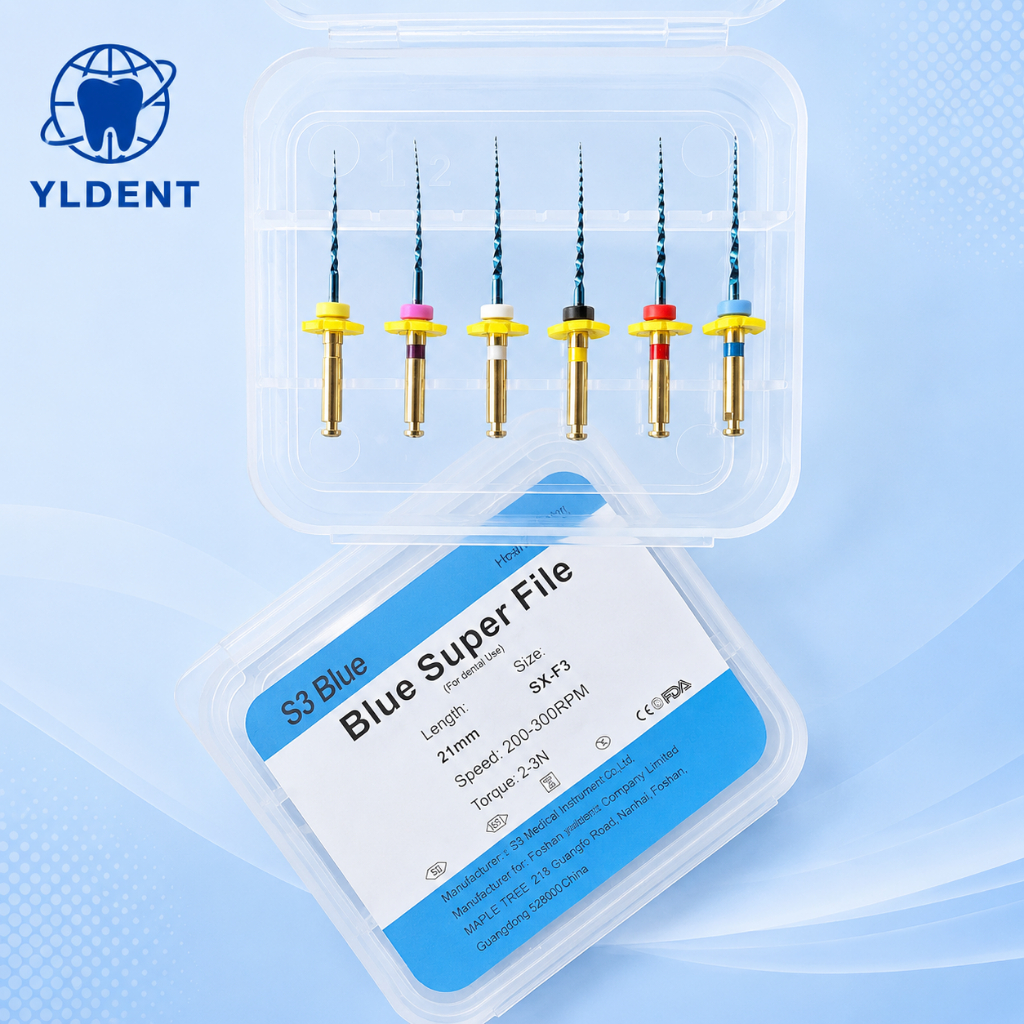 File máy nội nha YLDENT - File máy S3 Blue - Trâm máy dẻo kháng gãy (Xuất VAT)