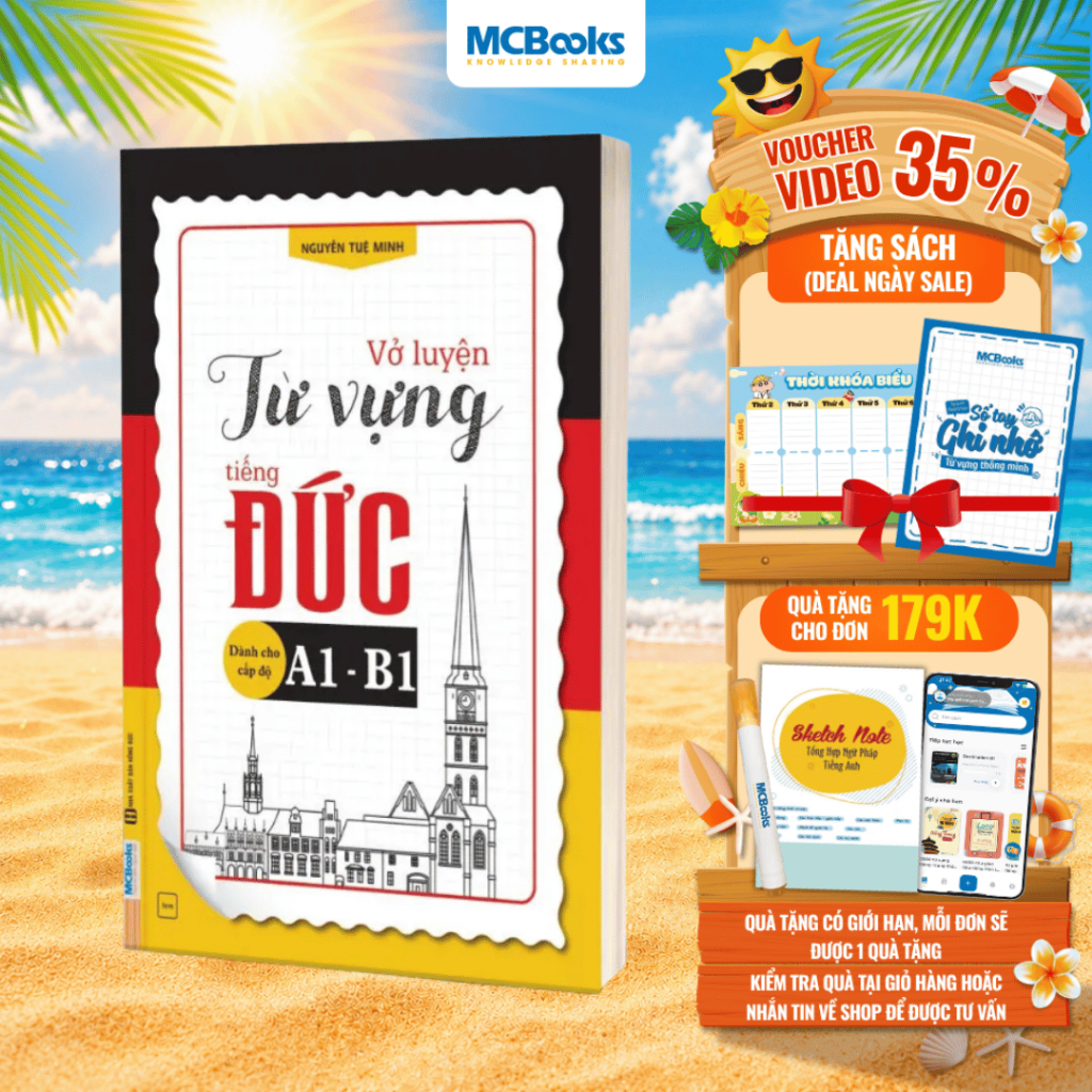 Sách - Vở luyện từ vựng tiếng Đức dành cho cấp độ A1 - B1