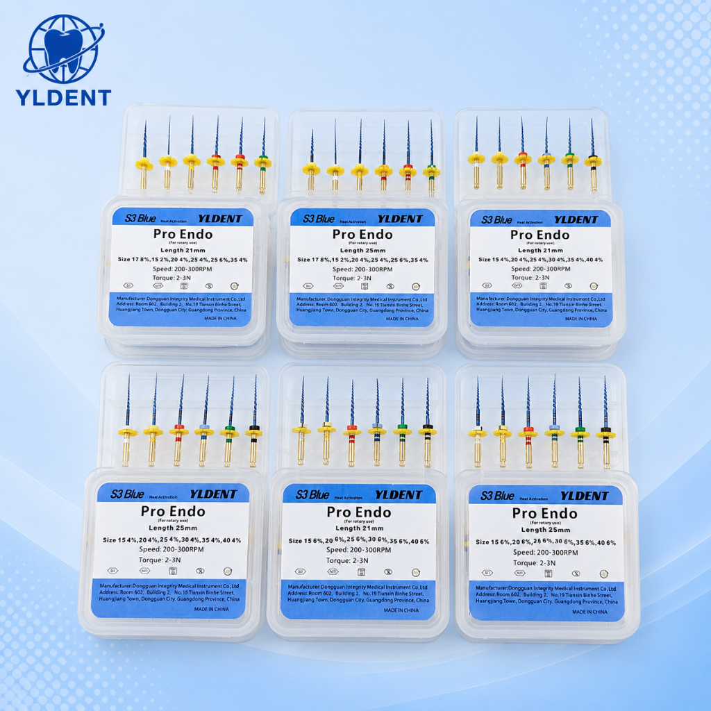 File máy nội nha YLDENT S3 Blue, Trâm máy dẻo kháng gãy - Trâm máy nội nha (Xuất VAT)