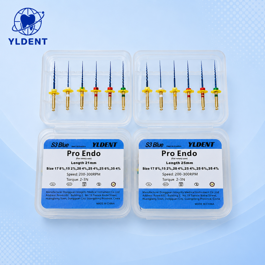 File máy nội nha YLDENT S3 Blue, Trâm máy dẻo kháng gãy - Trâm máy nội nha (Xuất VAT)