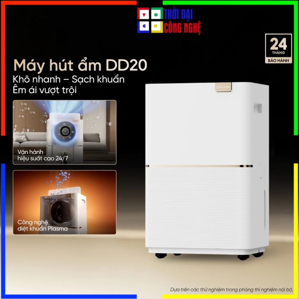 Máy Hút Ẩm Dreame DD20 20L Cho Phòng 40m2 Sấy Quần Áo Chế Độ Ngủ Êm Ái Hẹn Giờ Thông Minh Bảo Hành Chính Hãng 36T
