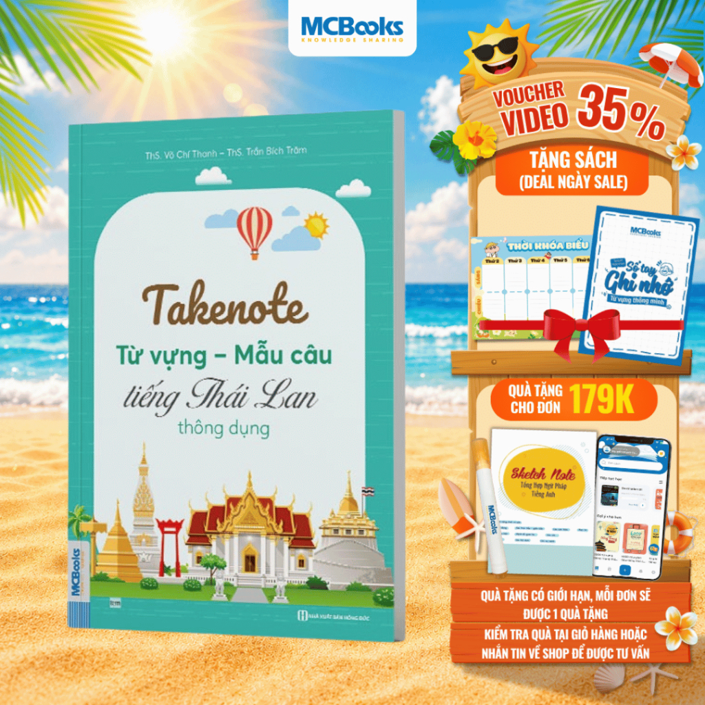 Sách - Takenote từ vựng - mẫu câu tiếng Thái Lan thông dụng