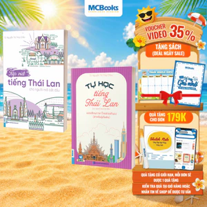 Sách - Combo Tự học tiếng Thái Lan cho người mới bắt đầu