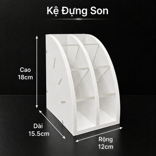 Kệ Để Bàn, Kệ Đựng Đồ, Kệ Mỹ Phẩm Trong Suốt Mica 5mm, Kệ Tủ Đựng Đồ Trang Điểm Gỗ Nhựa PVC Trắng Để Bàn 2, 3 Tầng