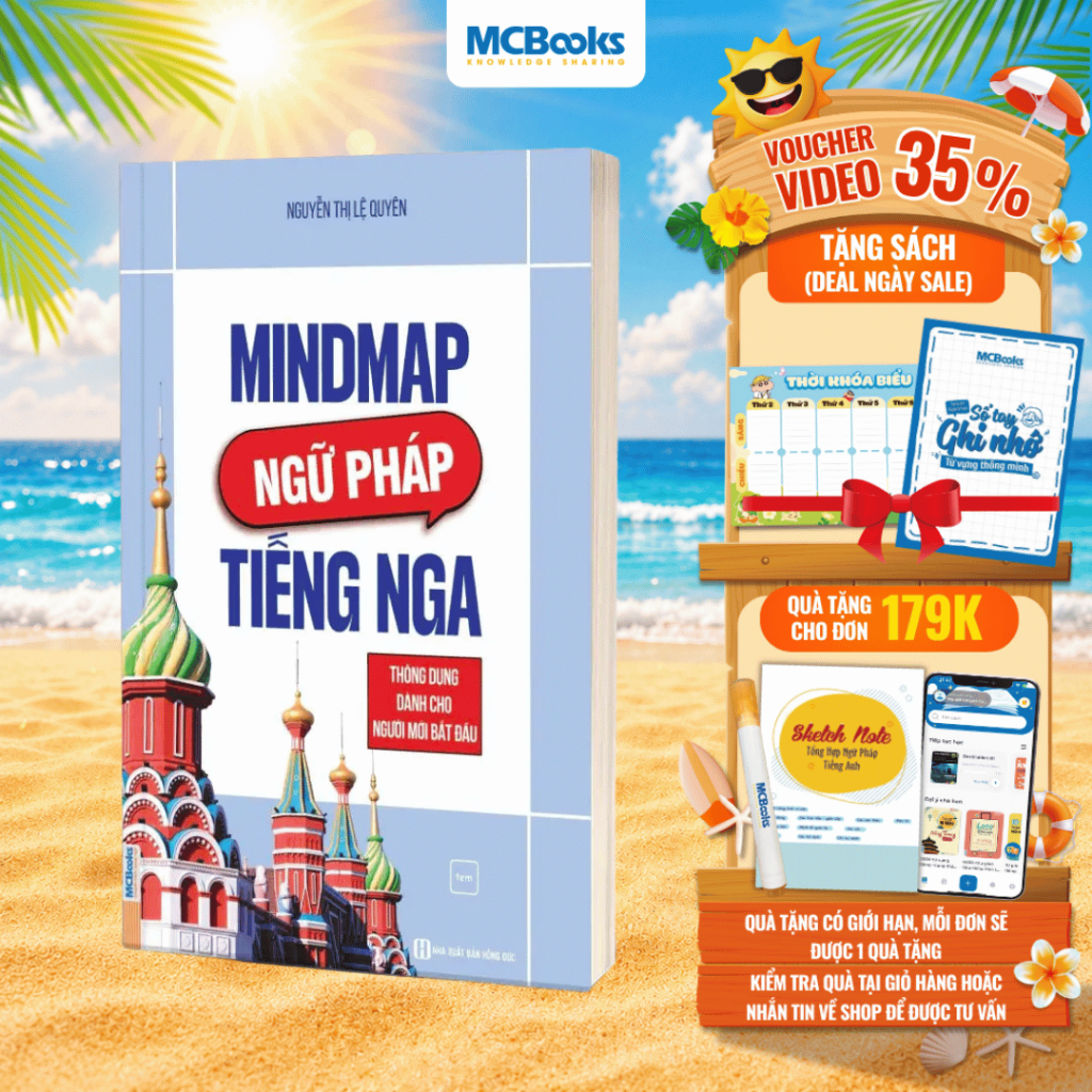 Sách - Mindmap Ngữ Pháp Tiếng Nga Thông Dụng Dành Cho Người Mới Bắt Đầu