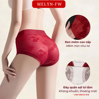 Sét 5 quần lót ren lụa cao cấp họa tiết tinh tế, mềm mịn thoáng khí, thiết kế cạp cao che khuyết điểm MELYN-FW Q874