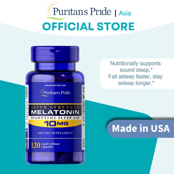 Bổ sung Melatonin 10mg 120 viên hỗ trợ nghỉ ngơi sâu phục hồi năng lượng cơ thể