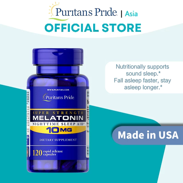 Bổ sung Melatonin 10mg 120 viên hỗ trợ nghỉ ngơi sâu phục hồi năng lượng cơ thể