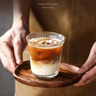 Bộ 6 Ly Thủy Tinh 260ml Trơn/Sọc Ly Cafe Cold Brew Trà Sữa Nước Ép Chịu Nhiệt Cao Cấp