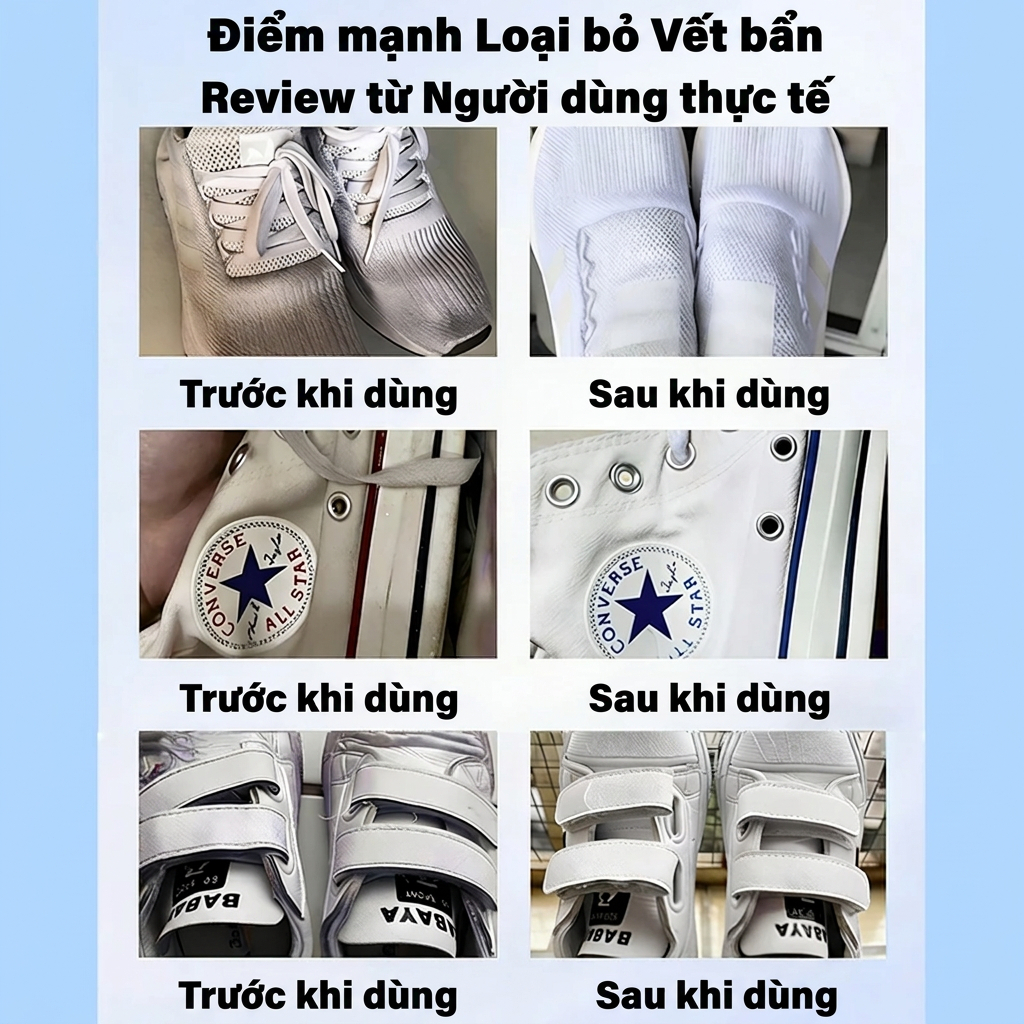 Công nghệ Đức Dung dịch vệ sinh giày trắng bán chạy｜Chai vệ sinh giày tẩy sạch vết ố vàng cực nhanh