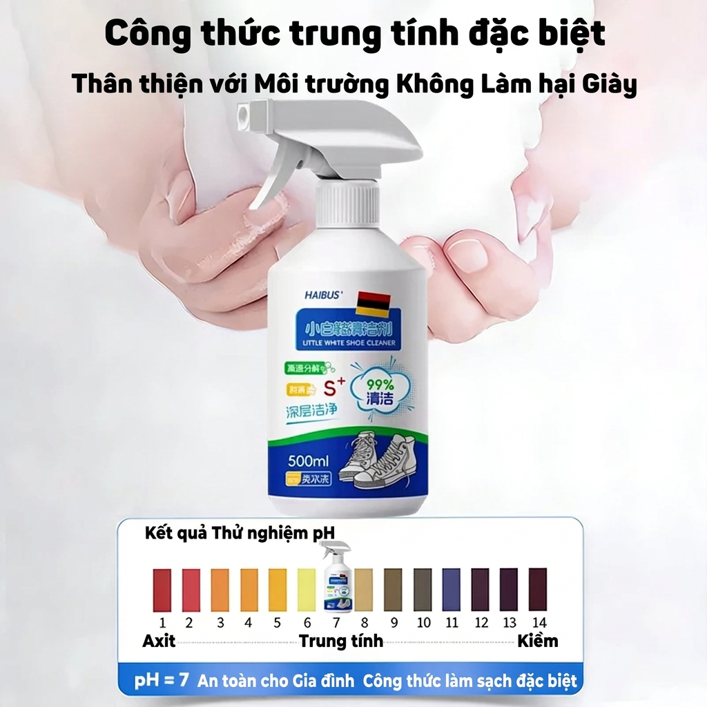 Công nghệ Đức Dung dịch vệ sinh giày trắng bán chạy｜Chai vệ sinh giày tẩy sạch vết ố vàng cực nhanh