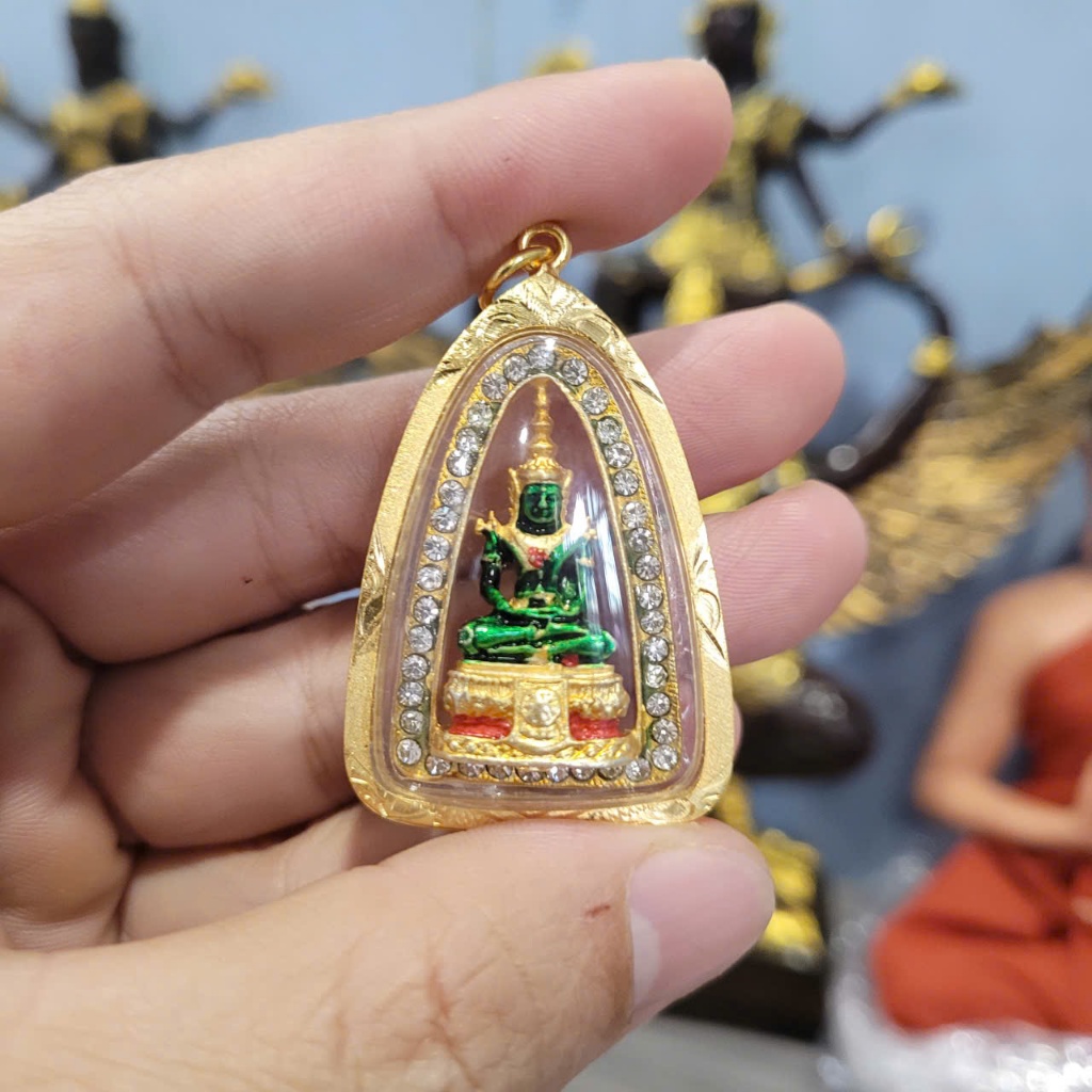 Phụ Kiện Dây Chuyền Phật Ngọc 4cm – Vàng Đồng Bền Đẹp, Dáng Vừa Vặn