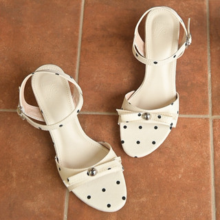 Sandal Nữ Quai Nơ Chấm Bi Cao 3cm D4812 – Dép Nữ Hàn Quốc Hot Trend, Nhẹ Chân, Dễ Phối Đồ