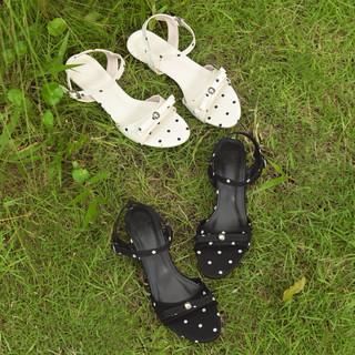 Sandal Nữ Quai Nơ Chấm Bi Cao 3cm D4812 – Dép Nữ Hàn Quốc Hot Trend, Nhẹ Chân, Dễ Phối Đồ