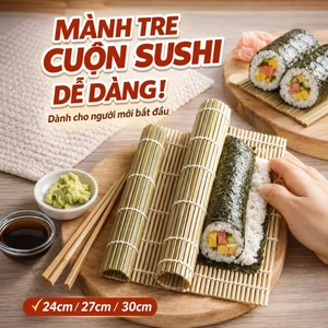 Mành tre quấn Sushi 24cm/27cm/30cm mành tre cuộn/cuốn kimbap
