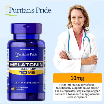 Viên bổ sung tan nhanh Melatonin 10mg 60 viên hàng Mỹ giảm căng thẳng mệt mỏi